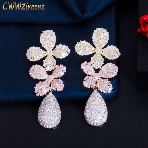 ear cuff cwwzircons multi tone gold color cubic zirconia statement luxury long leaf drop earrings for wedding party bridal jewelry cz823 230, Silver
ear cuff cwwzircons multi tone gold color cubic zirconia statement luxury long leaf drop earrings for wedding party bridal jewelry cz823 230, Silver