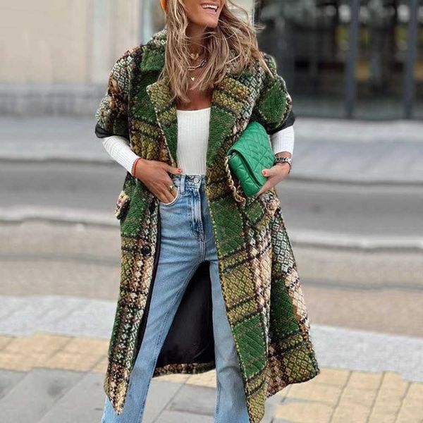 women's wool blends s9312 2023 autumn and winter new women's fashion long-sleeved lapel coat printed fabric long coat t230303, Black
women's wool blends s9312 2023 autumn and winter new women's fashion long-sleeved lapel coat printed fabric long coat t230303, Black