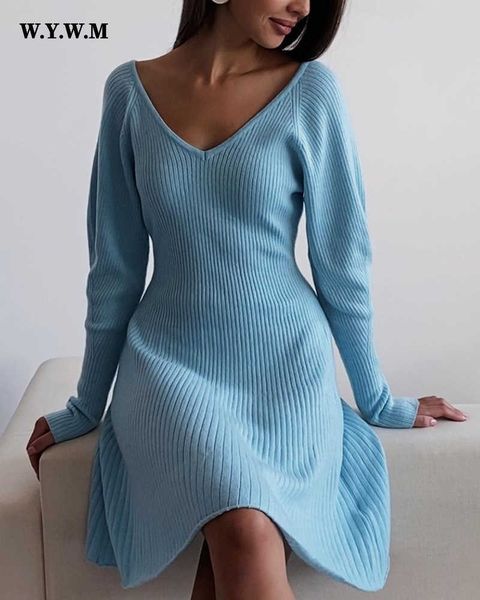 casual dresses wywm 2022 winter knitted long sleeve dresses women soft lazy vneck sweater pit streaks flexible ladies vestidos clothes z0216, Black;gray
casual dresses wywm 2022 winter knitted long sleeve dresses women soft lazy vneck sweater pit streaks flexible ladies vestidos clothes z0216, Black;gray