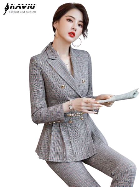 women's suits blazers business suits fashion temperament double breasted plaid slim formal blazer and pants office ladies work wear 230, White;black
women's suits blazers business suits fashion temperament double breasted plaid slim formal blazer and pants office ladies work wear 230, White;black