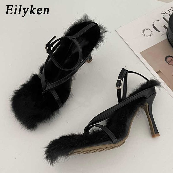 spring gladiator sandals high heels street females square toe clip-on faux fur buckle strap strappy women shoes 230306, Black
spring gladiator sandals high heels street females square toe clip-on faux fur buckle strap strappy women shoes 230306, Black