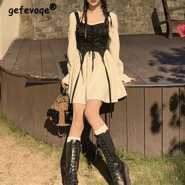 casual dresses spring autumn vintage patchwork y2k sweet kawaii party dresses for women casual lace up bow harajuku long sleeve club mini dr, Black;gray
casual dresses spring autumn vintage patchwork y2k sweet kawaii party dresses for women casual lace up bow harajuku long sleeve club mini dr, Black;gray