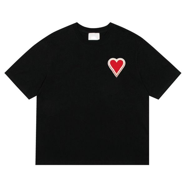 designers t shirts amis red women heart round neck tees 2023ss letters embroidery pullover loose tee couple high street cotton casual classi, White
designers t shirts amis red women heart round neck tees 2023ss letters embroidery pullover loose tee couple high street cotton casual classi, White
