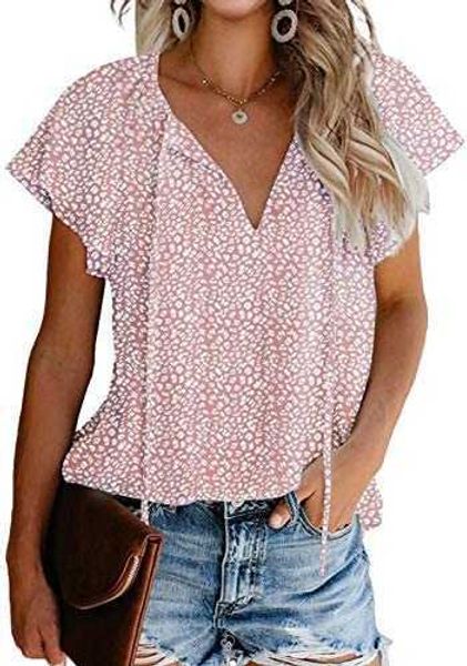 women's casual floral print v neck ruffle short sleeve summer shirts loose blousesdxkn, White
women's casual floral print v neck ruffle short sleeve summer shirts loose blousesdxkn, White