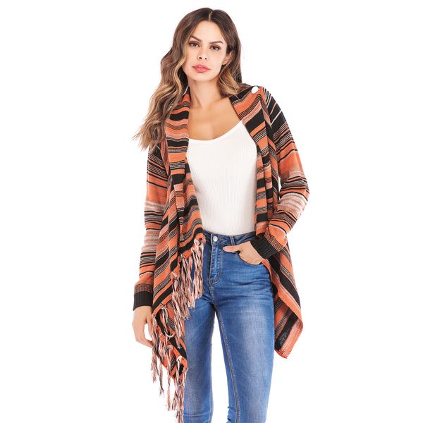 women's knits tee long cardigan coat striped poncho tassels shawl loose sweater autumn winter knitted cardigans casual jacket female 23, White
women's knits tee long cardigan coat striped poncho tassels shawl loose sweater autumn winter knitted cardigans casual jacket female 23, White