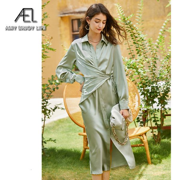 skirts ael lace up satin robe dress casual loose ladies single breasted long shirt 230303, Black
skirts ael lace up satin robe dress casual loose ladies single breasted long shirt 230303, Black