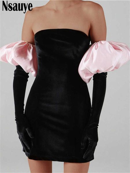 casual dresses nsauye 2021 long puff sleeve off shoulder autumn winter elegant evening party white black mini dress women kawaii dresses z02, Black;gray
casual dresses nsauye 2021 long puff sleeve off shoulder autumn winter elegant evening party white black mini dress women kawaii dresses z02, Black;gray
