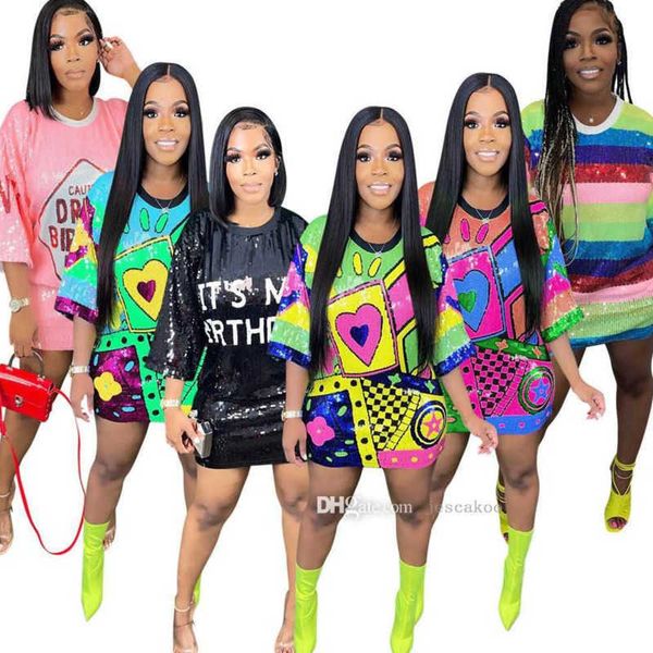2023 women sequin dress summer casual dresses designer printed letter one piece skirt fashion streetwear clothing by dhl, Black;gray
2023 women sequin dress summer casual dresses designer printed letter one piece skirt fashion streetwear clothing by dhl, Black;gray