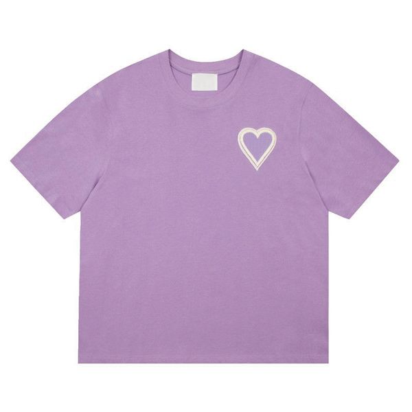 red women designers t shirts amis heart round neck tees 2023ss letters embroidery pullover loose tee couple high street cotton casual classi, White
red women designers t shirts amis heart round neck tees 2023ss letters embroidery pullover loose tee couple high street cotton casual classi, White