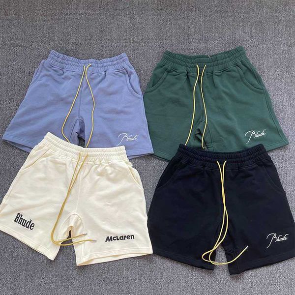men women 1 1 yellow drawstring white rhude shorts breeches embroidery oqnv 8kkr, White;black
men women 1 1 yellow drawstring white rhude shorts breeches embroidery oqnv 8kkr, White;black