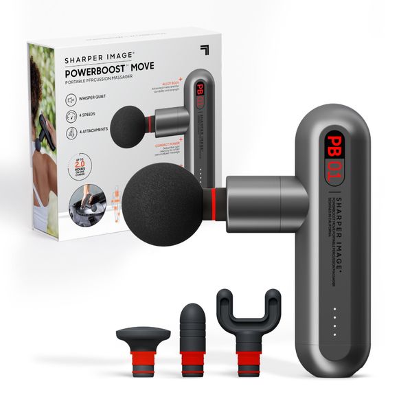 sharper image powerboost move deep tissue portable percussion massager gunmetal gray
sharper image powerboost move deep tissue portable percussion massager gunmetal gray