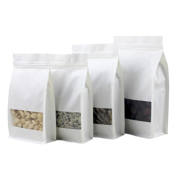 50pcs 3d white stand up paper window packaging bags reusable sealed snack biscuits, tea coffee flavors, sugar nuts storage bags, household s
50pcs 3d white stand up paper window packaging bags reusable sealed snack biscuits, tea coffee flavors, sugar nuts storage bags, household s