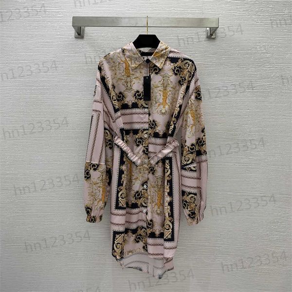 summer wommens shirt dresses designer clothing temperament fashion casual retro versatile pattern printing with waistband to show thin long-, Black;gray
summer wommens shirt dresses designer clothing temperament fashion casual retro versatile pattern printing with waistband to show thin long-, Black;gray
