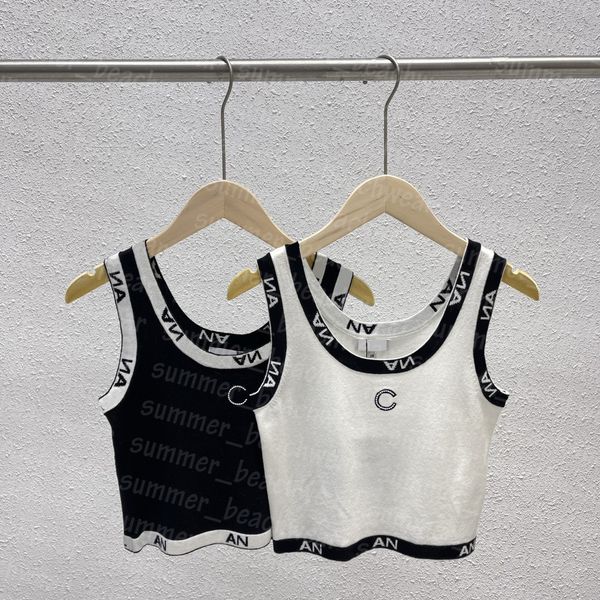 women knits tank letter jacquard knitted tees summer breathable knitting fashion sleeveless vest, White
women knits tank letter jacquard knitted tees summer breathable knitting fashion sleeveless vest, White