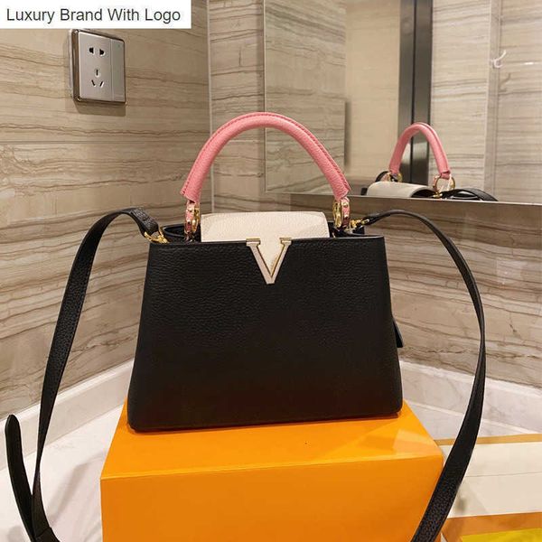 l bag handbags 27cm handbags purses classic women crossbody shoulder bags grain cowhide leather handle detachable shoulder strap n2x8, Black
l bag handbags 27cm handbags purses classic women crossbody shoulder bags grain cowhide leather handle detachable shoulder strap n2x8, Black
