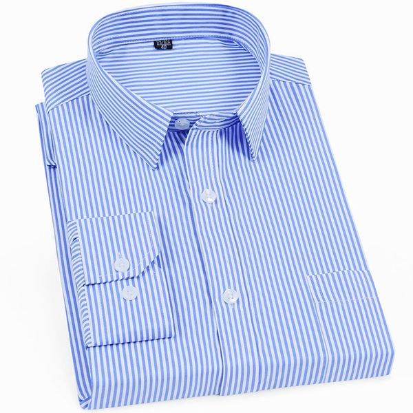 men's casual shirts men's long sleeve dress shirt blue striped shirt business office work formal casual shirt single patch pocket, White;black
men's casual shirts men's long sleeve dress shirt blue striped shirt business office work formal casual shirt single patch pocket, White;black