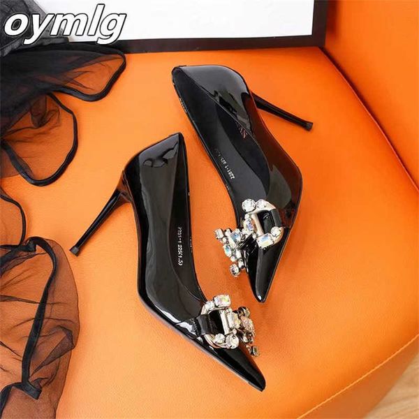 high heels women's stiletto summer new all-match pointed toe shallow mouth patent leather shoes women 230304, Black
high heels women's stiletto summer new all-match pointed toe shallow mouth patent leather shoes women 230304, Black