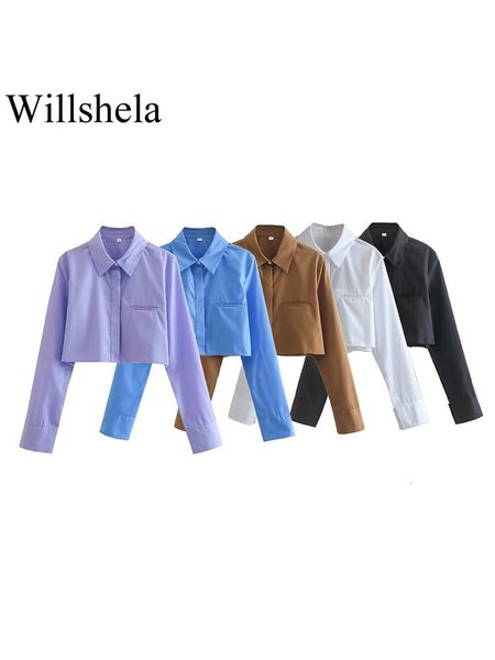 women's blouses shirts willshela women fashion solid short blouse vintage single breasted lapel neck long sleeves female chic lady 2303, White
women's blouses shirts willshela women fashion solid short blouse vintage single breasted lapel neck long sleeves female chic lady 2303, White