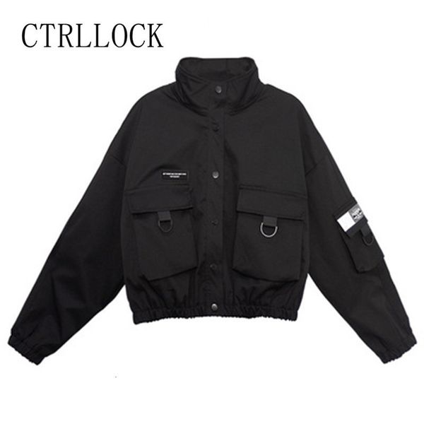 women s jackets ctrllock techwear women black stand collar jacket casual long sleeve pocket female outerwear hiphop fashion 230306, Black;brown
women s jackets ctrllock techwear women black stand collar jacket casual long sleeve pocket female outerwear hiphop fashion 230306, Black;brown
