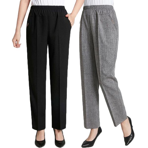 women's pants capris middle aged elderly women's trousers spring summer thin cotton and linen pants 6xl mother's elastic wais, Black;white
women's pants capris middle aged elderly women's trousers spring summer thin cotton and linen pants 6xl mother's elastic wais, Black;white