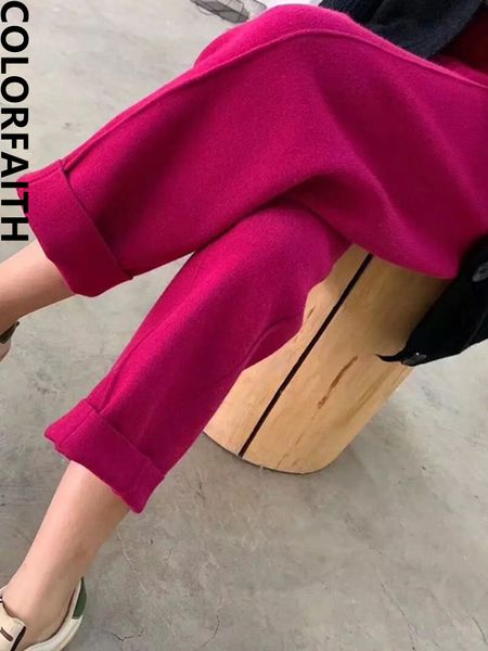 women's pants capris colorfaith y2k harem high waist wide legs warm knitted fashionable ankle-length spring autumn women pants trousers, Black;white
women's pants capris colorfaith y2k harem high waist wide legs warm knitted fashionable ankle-length spring autumn women pants trousers, Black;white