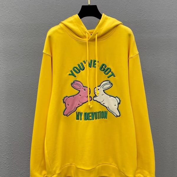 2023 designer haha men women hoodie oversized embroidery bunny hooded sweater loose my devotion oversized hoodie jumper clothes sweatshirt, Black
2023 designer haha men women hoodie oversized embroidery bunny hooded sweater loose my devotion oversized hoodie jumper clothes sweatshirt, Black