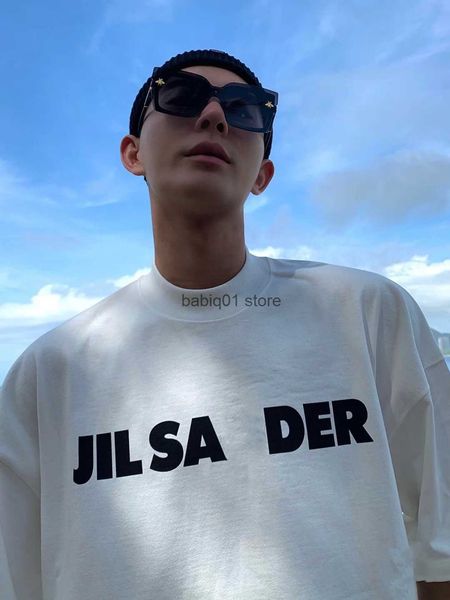 men's t-shirts jil minimal basic letter couple loose shoulder short sleeve t230306, White;black
men's t-shirts jil minimal basic letter couple loose shoulder short sleeve t230306, White;black