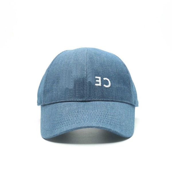 environmental friendly wave embroidered baseball cap duck tongue cap 30o 6l9w, Blue;gray