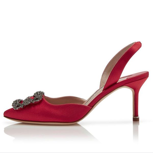 fashion pumps women sandals hangisli 70 mm red navy blue yellow satin jewel buckle slingback pump italy pointed toe designer banquet sandal, Black
fashion pumps women sandals hangisli 70 mm red navy blue yellow satin jewel buckle slingback pump italy pointed toe designer banquet sandal, Black