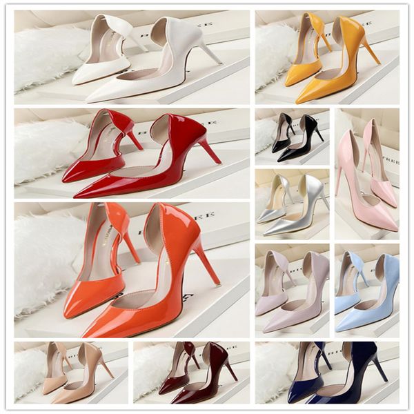 638-5 korean version of fashion simple thin heel high-heeled patent leather shallow mouth pointed hollow thin high-heeled shoes, Black
638-5 korean version of fashion simple thin heel high-heeled patent leather shallow mouth pointed hollow thin high-heeled shoes, Black