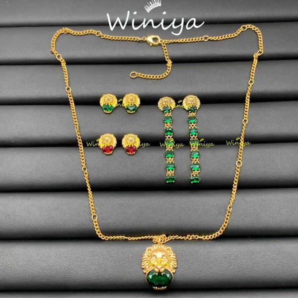 2023 new luxury fashion jewelry for family new brass color female emerald necklace earrings jewelry, Black
2023 new luxury fashion jewelry for family new brass color female emerald necklace earrings jewelry, Black