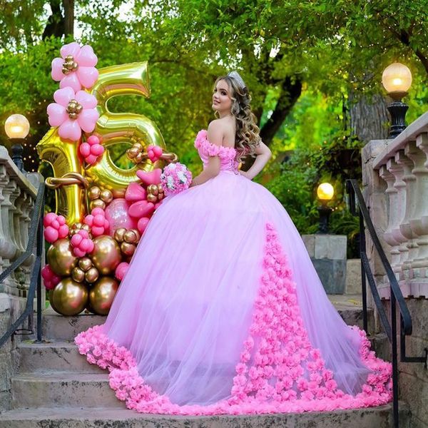 pink quinceanera dresses ball gown tulle 15 anos flowers fluffy off the shoulder evening dresses sweet 18 prom dress, Blue;red
pink quinceanera dresses ball gown tulle 15 anos flowers fluffy off the shoulder evening dresses sweet 18 prom dress, Blue;red