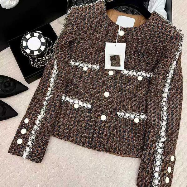 women's jackets designer new 2023 spring brand jacket fashion high-end autumn winter chains tweed coat leisure coats cardigan birthday, Black;brown
women's jackets designer new 2023 spring brand jacket fashion high-end autumn winter chains tweed coat leisure coats cardigan birthday, Black;brown