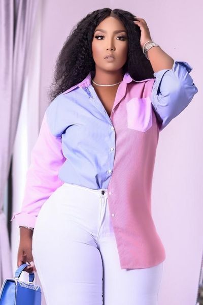 women's blouses shirts rmsfe fashion casual elegant commute personality quality lapel single-breasted bump color stitching long-sleeved, White
women's blouses shirts rmsfe fashion casual elegant commute personality quality lapel single-breasted bump color stitching long-sleeved, White