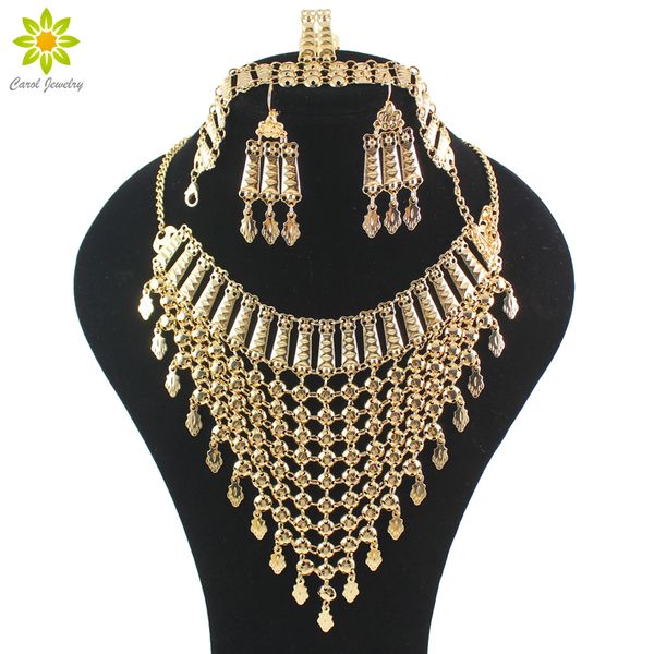 wedding jewelry sets design dubai gold color fashion bridal accessories costume necklace set african 230306, Slivery;golden
wedding jewelry sets design dubai gold color fashion bridal accessories costume necklace set african 230306, Slivery;golden