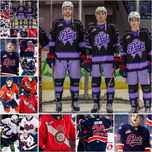 college hockey wears custom stitched regina pats jersey connor bedard parker berge regina jersey tanner brown layton feist riley ginnell ome, Black
college hockey wears custom stitched regina pats jersey connor bedard parker berge regina jersey tanner brown layton feist riley ginnell ome, Black
