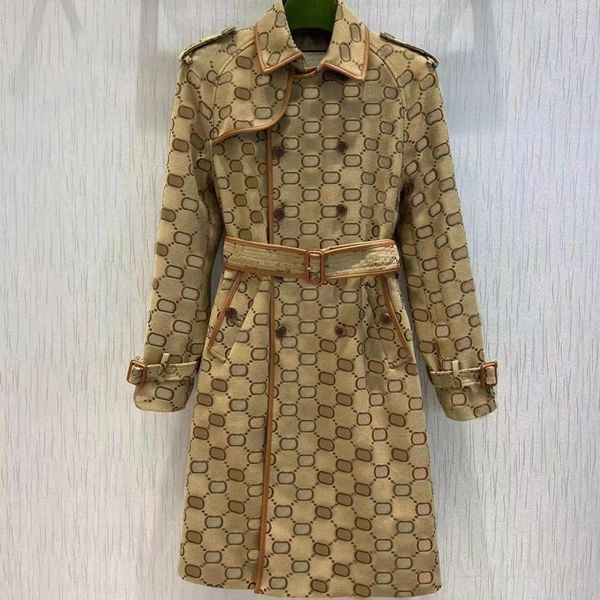 autumn womens trench coats designer luxury women windbreaker body double g print jacket loose belt coat female casual long trenchs coat a232, Tan;black
autumn womens trench coats designer luxury women windbreaker body double g print jacket loose belt coat female casual long trenchs coat a232, Tan;black