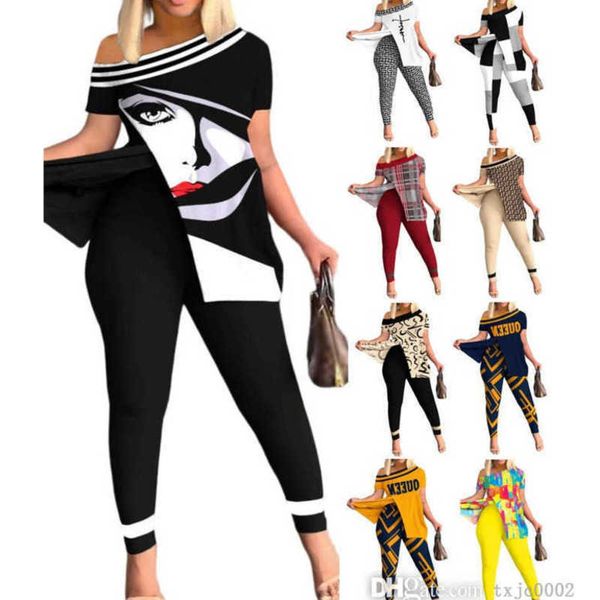 designer printed two piece pants matching set summer new 3xl irregular short sleeve one off shoulder suit for women, White
designer printed two piece pants matching set summer new 3xl irregular short sleeve one off shoulder suit for women, White