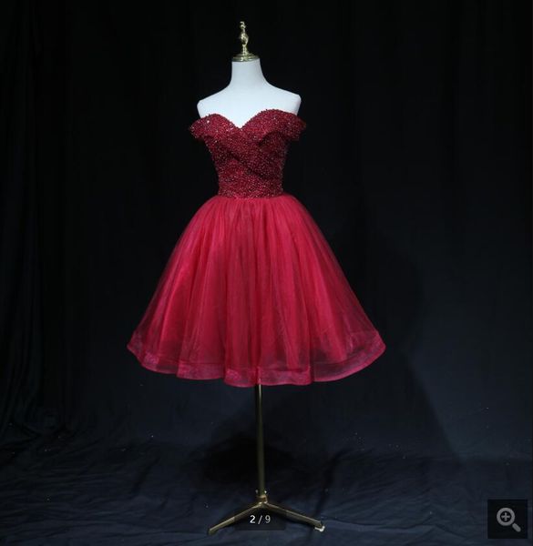 2023 new arrival wine tulle a line informal short cocktail dress heavily beading petite off the shoulder cocktail gowns semi short girl', Black
2023 new arrival wine tulle a line informal short cocktail dress heavily beading petite off the shoulder cocktail gowns semi short girl', Black