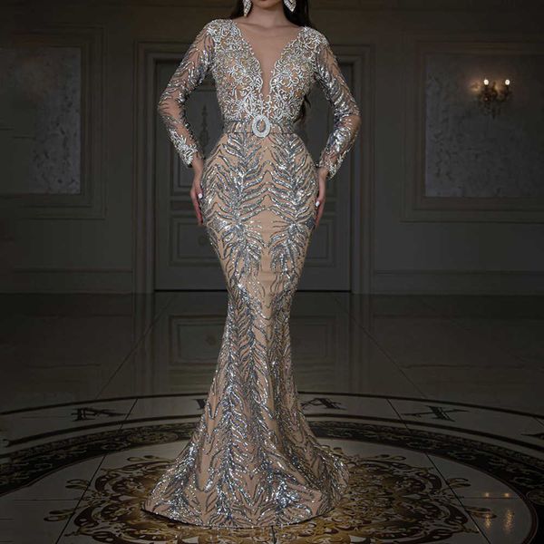 party dresses 2023 new women's dress gilded long-sleeved slim fishtail mopping evening dress t230303, White;black
party dresses 2023 new women's dress gilded long-sleeved slim fishtail mopping evening dress t230303, White;black