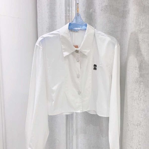 women's blouses & shirts designerwomen tees luxury shirts designer casual shirt miu chest embroidered letters t-shirt long-sleeved 42su, White
women's blouses & shirts designerwomen tees luxury shirts designer casual shirt miu chest embroidered letters t-shirt long-sleeved 42su, White