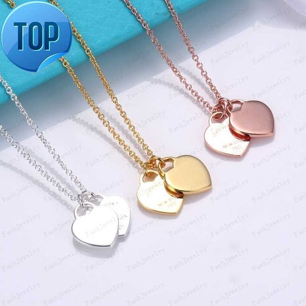 luxury double heart necklace ladies stainless steel heart-shaped diamond pendant designer neck jewelry christmas gift women accessories, Silver
luxury double heart necklace ladies stainless steel heart-shaped diamond pendant designer neck jewelry christmas gift women accessories, Silver