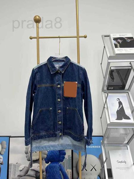 women's jackets designer new style of spring and summer washed blue stitching leather denim jacket for men women qgv2, Black;brown
women's jackets designer new style of spring and summer washed blue stitching leather denim jacket for men women qgv2, Black;brown