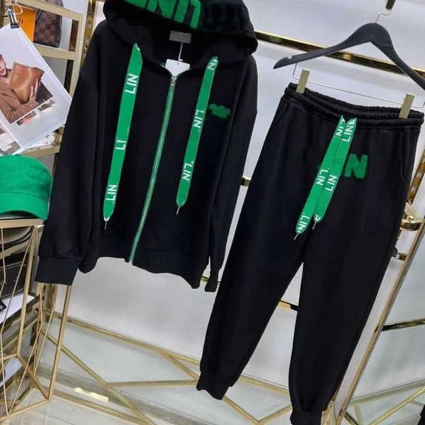 23ss brand designer women sports suit early spring new hoodie trousers set alphabet towel embroidery sets women clothing a1, Gray
23ss brand designer women sports suit early spring new hoodie trousers set alphabet towel embroidery sets women clothing a1, Gray