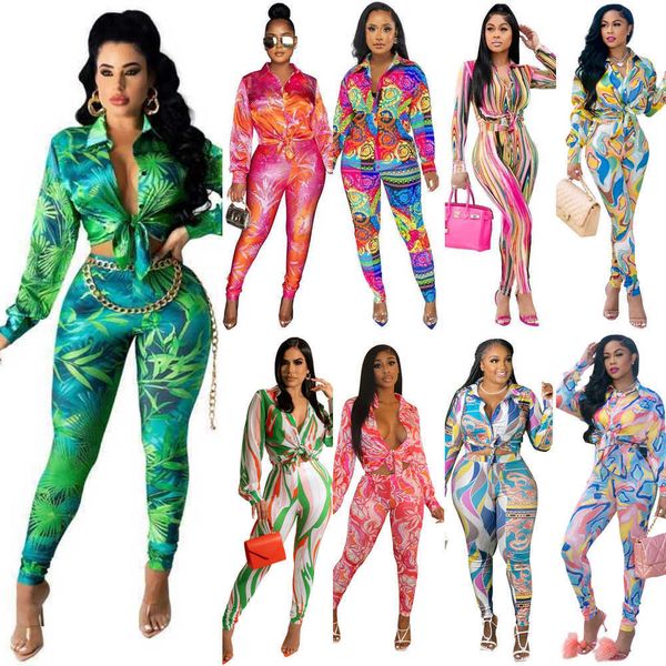 2023 spring and summer pants set women printing multicolor long sleeved shirt trousers 2 piece home leisure suit, White
2023 spring and summer pants set women printing multicolor long sleeved shirt trousers 2 piece home leisure suit, White
