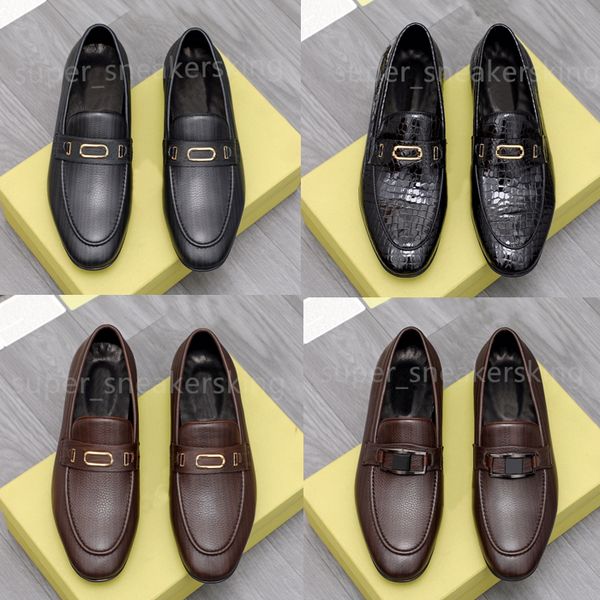2023 designers luxurious loafers men dress shoes genuine leather brown black mens casual designer shoes slip office wedding shoe with box 38
2023 designers luxurious loafers men dress shoes genuine leather brown black mens casual designer shoes slip office wedding shoe with box 38