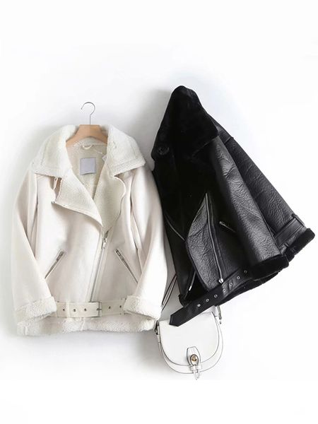 women's jackets fitaylor winter women faux lamb leather jacket streetwear autumn female thickness sheepskin loose coat with belt outwea, Black;brown
women's jackets fitaylor winter women faux lamb leather jacket streetwear autumn female thickness sheepskin loose coat with belt outwea, Black;brown