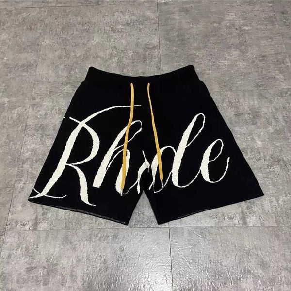 men women 1 1 yellow drawstring rhude knit shorts breeches jacquard cdwv dayt, White;black