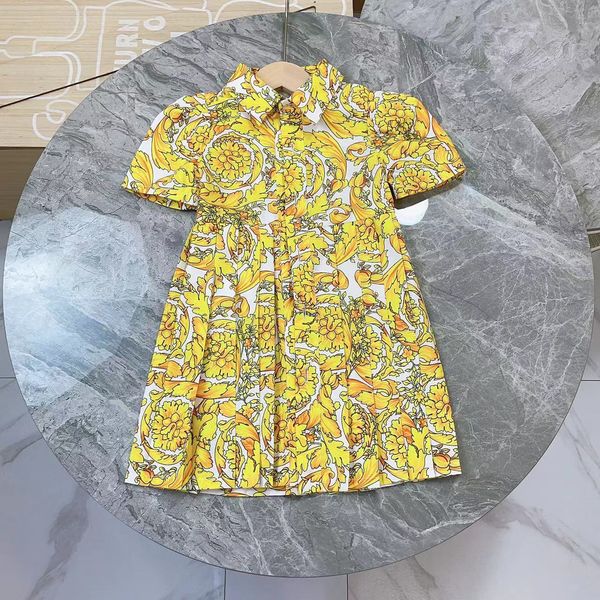 2023 new luxury children's dress girls' printed lapel shirt dress european and american style sweet dress pleated skirt, Red;yellow
2023 new luxury children's dress girls' printed lapel shirt dress european and american style sweet dress pleated skirt, Red;yellow