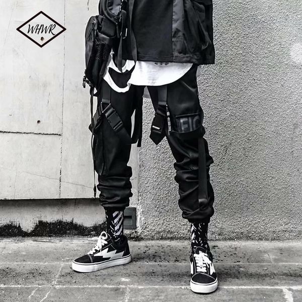 men's pants ribbons cargo streetwear joggers hip hop harem trousers pockets summer fashion casual sweatpants 230306, Black
men's pants ribbons cargo streetwear joggers hip hop harem trousers pockets summer fashion casual sweatpants 230306, Black